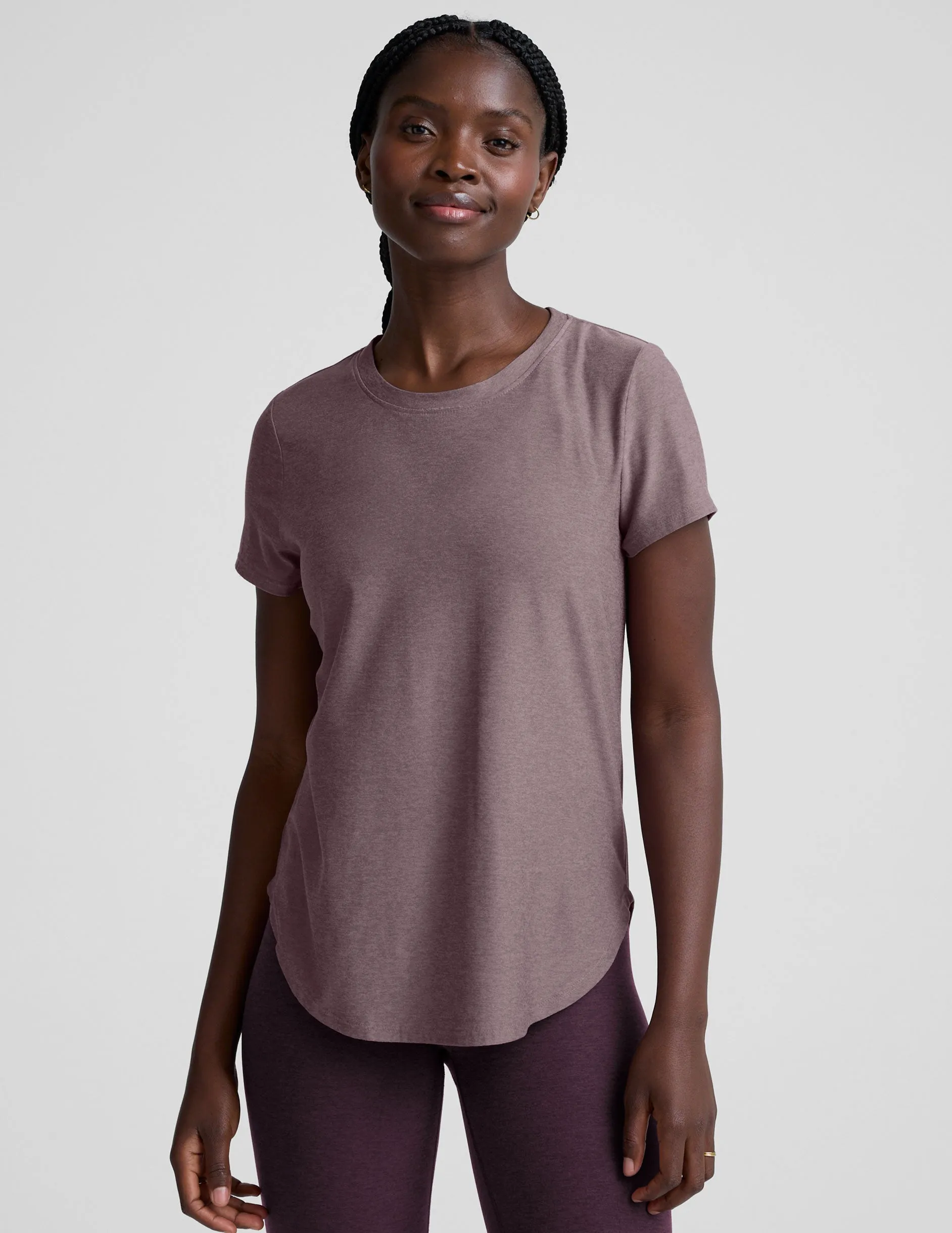 Featherweight On The Down Low Tee sold by Beyond Yoga