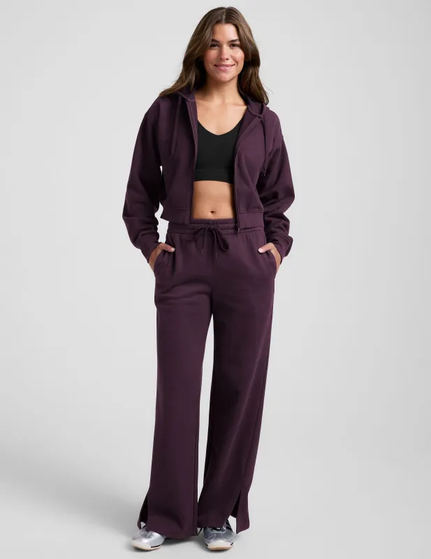 LuxeFleece Tranquil Slit Wide Leg Pant sold by Beyond Yoga