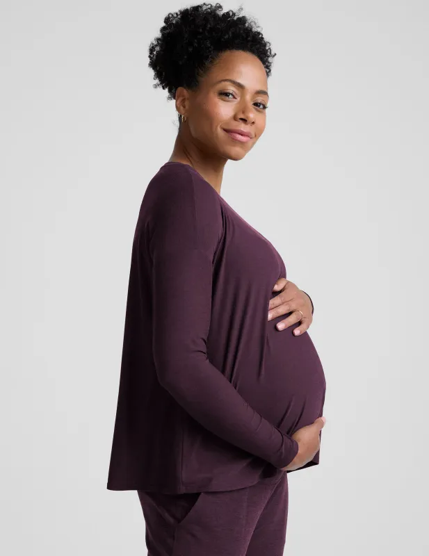 Featherweight Feels Like Home Long Sleeve Maternity Top sold by Beyond Yoga