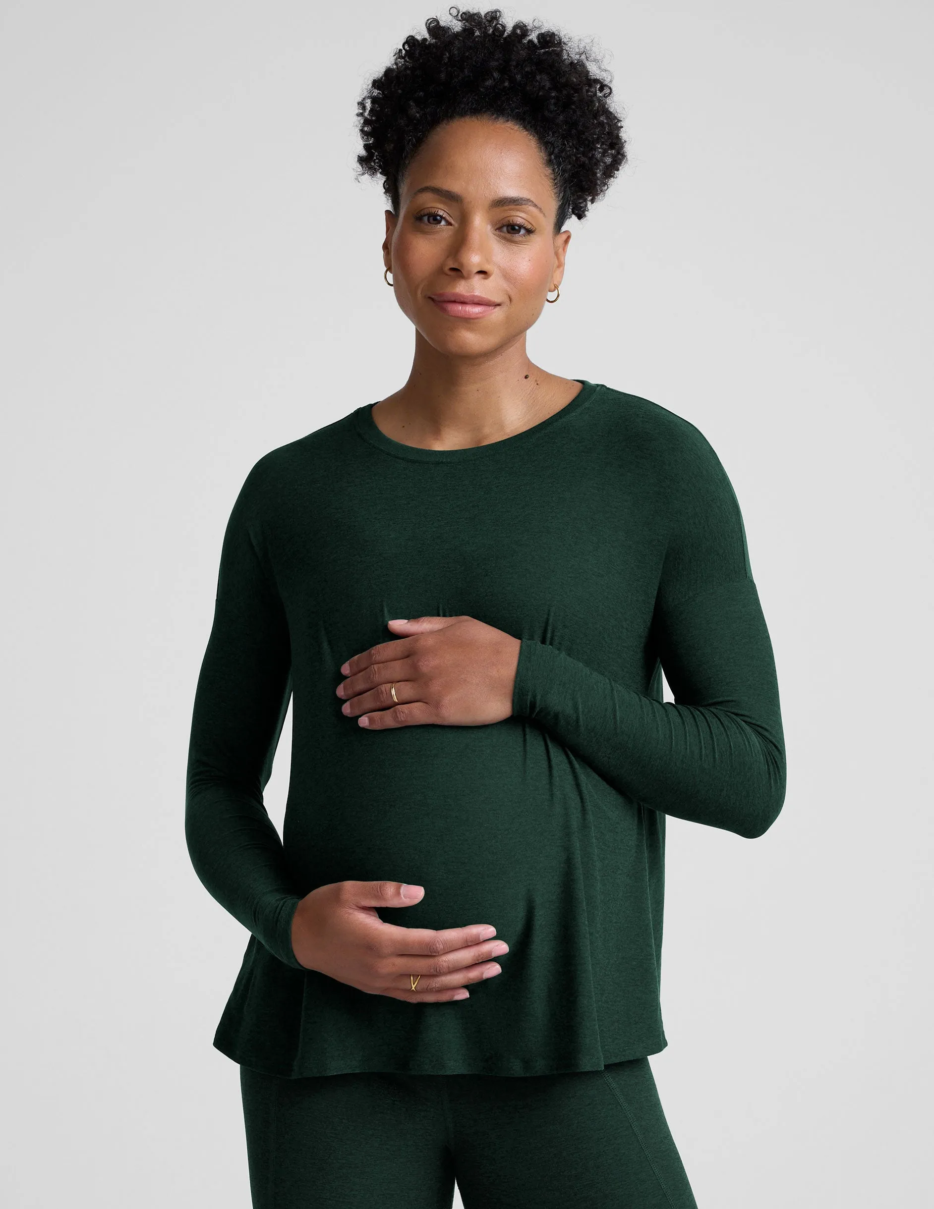 Featherweight Feels Like Home Long Sleeve Maternity Top sold by Beyond Yoga product image thumbnail 2