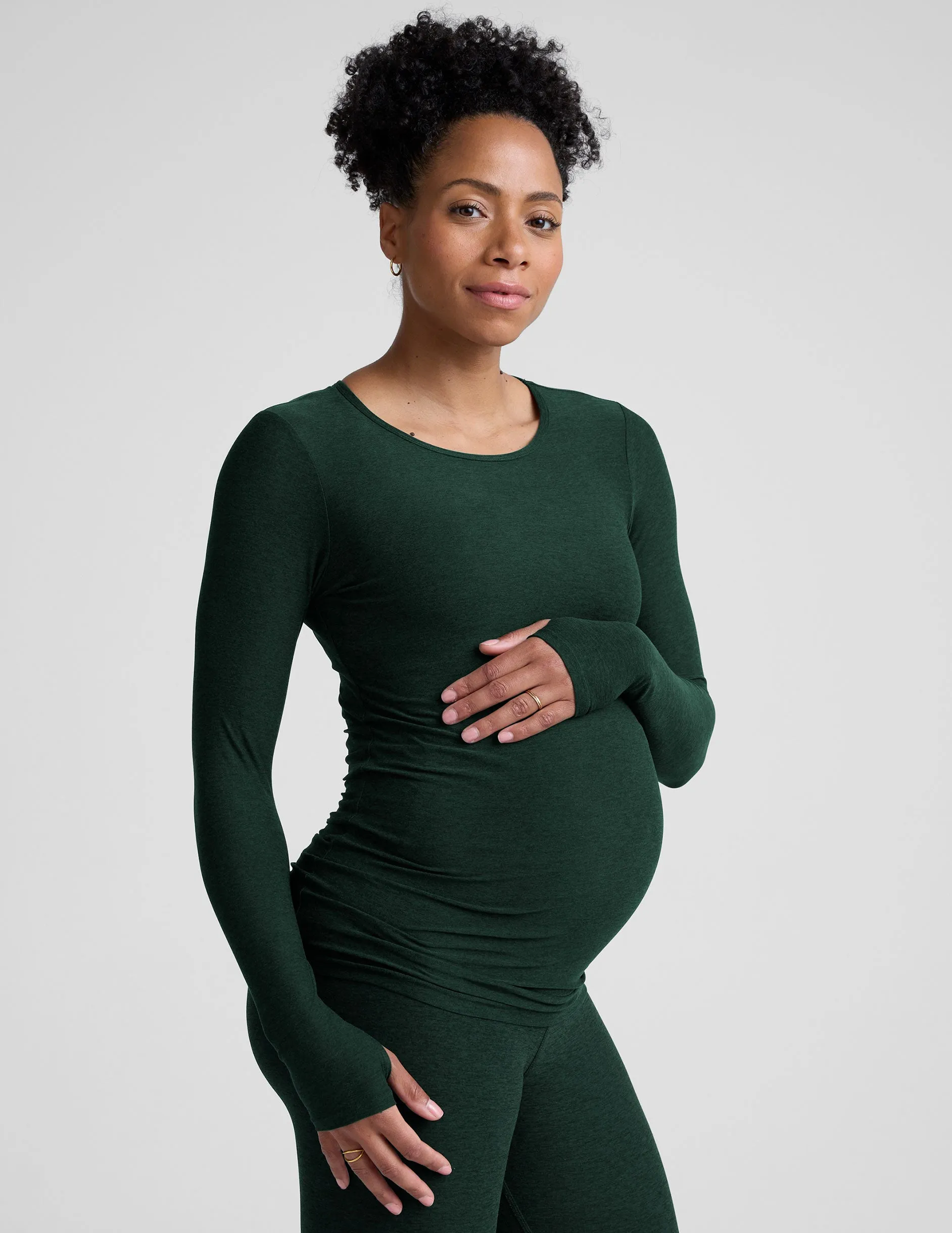 Featherweight Count On Me Maternity Crew Pullover sold by Beyond Yoga