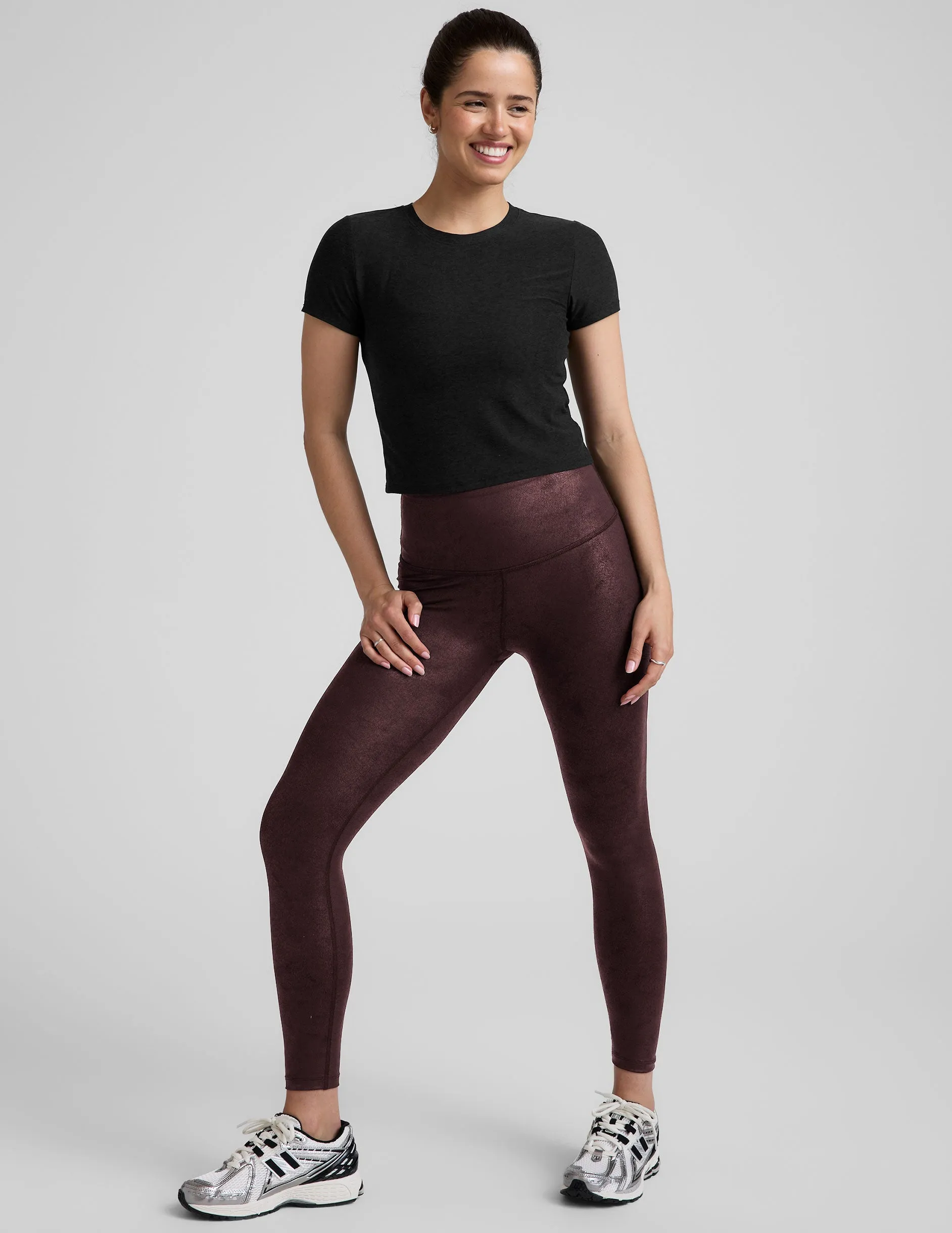 Leatherette High Waisted Midi Legging sold by Beyond Yoga