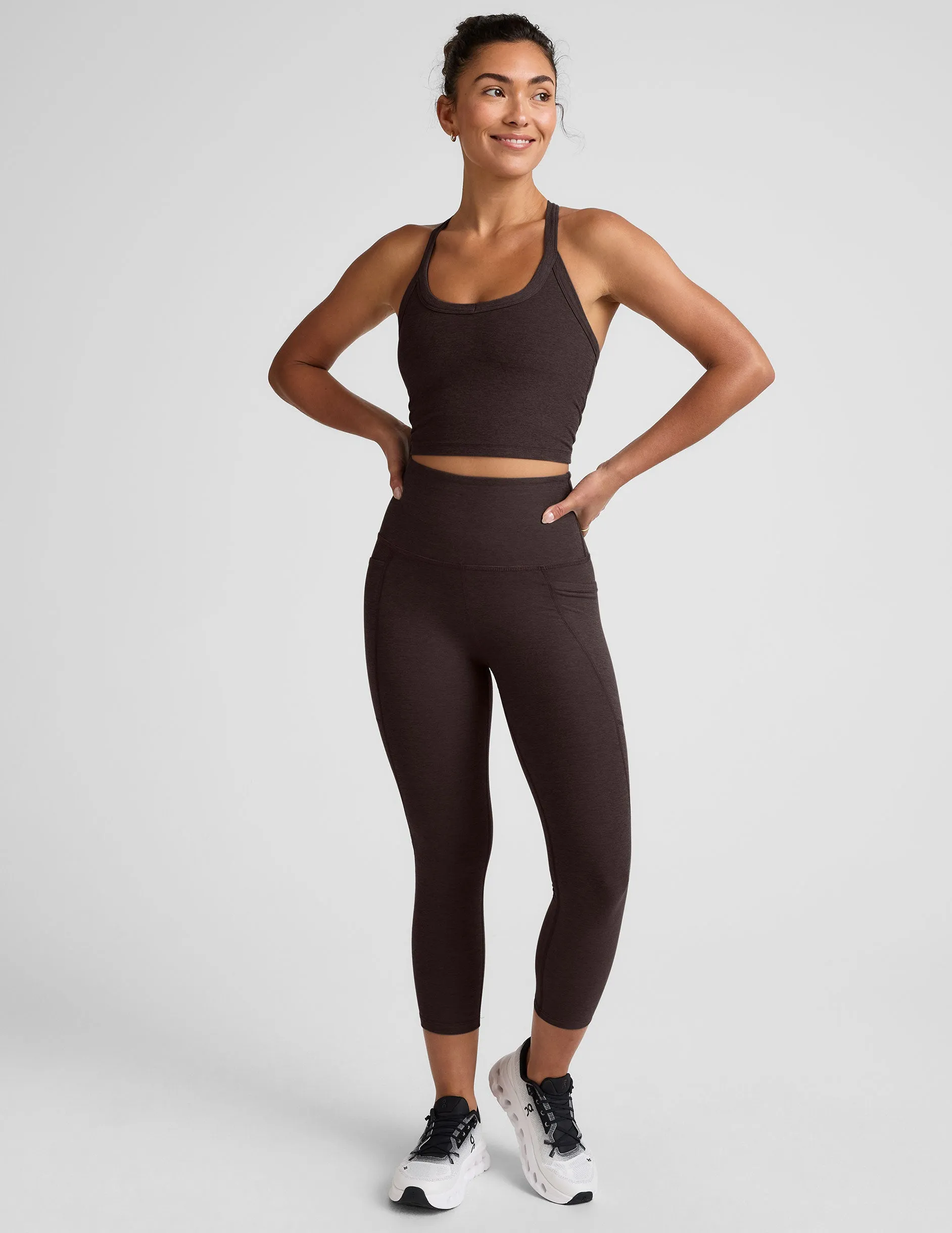 Spacedye Out Of Pocket High Waisted Capri Legging sold by Beyond Yoga