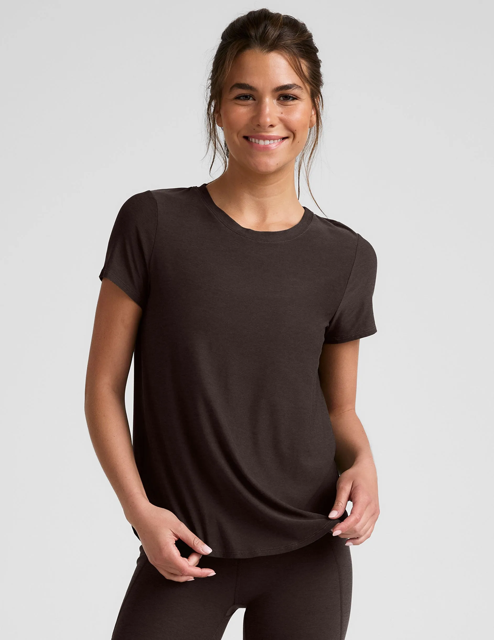 Featherweight On The Down Low Tee sold by Beyond Yoga