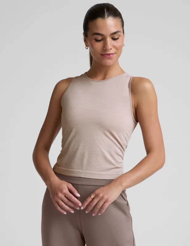 LuxeKnit Merino Wool Racerback Tank sold by Beyond Yoga