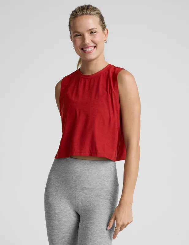 Featherweight Minimal Cropped Tank sold by Beyond Yoga
