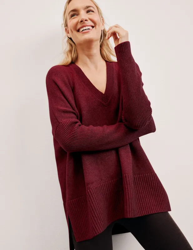 Wool-Cashmere V-Neck Sweater sold by Beyond Yoga