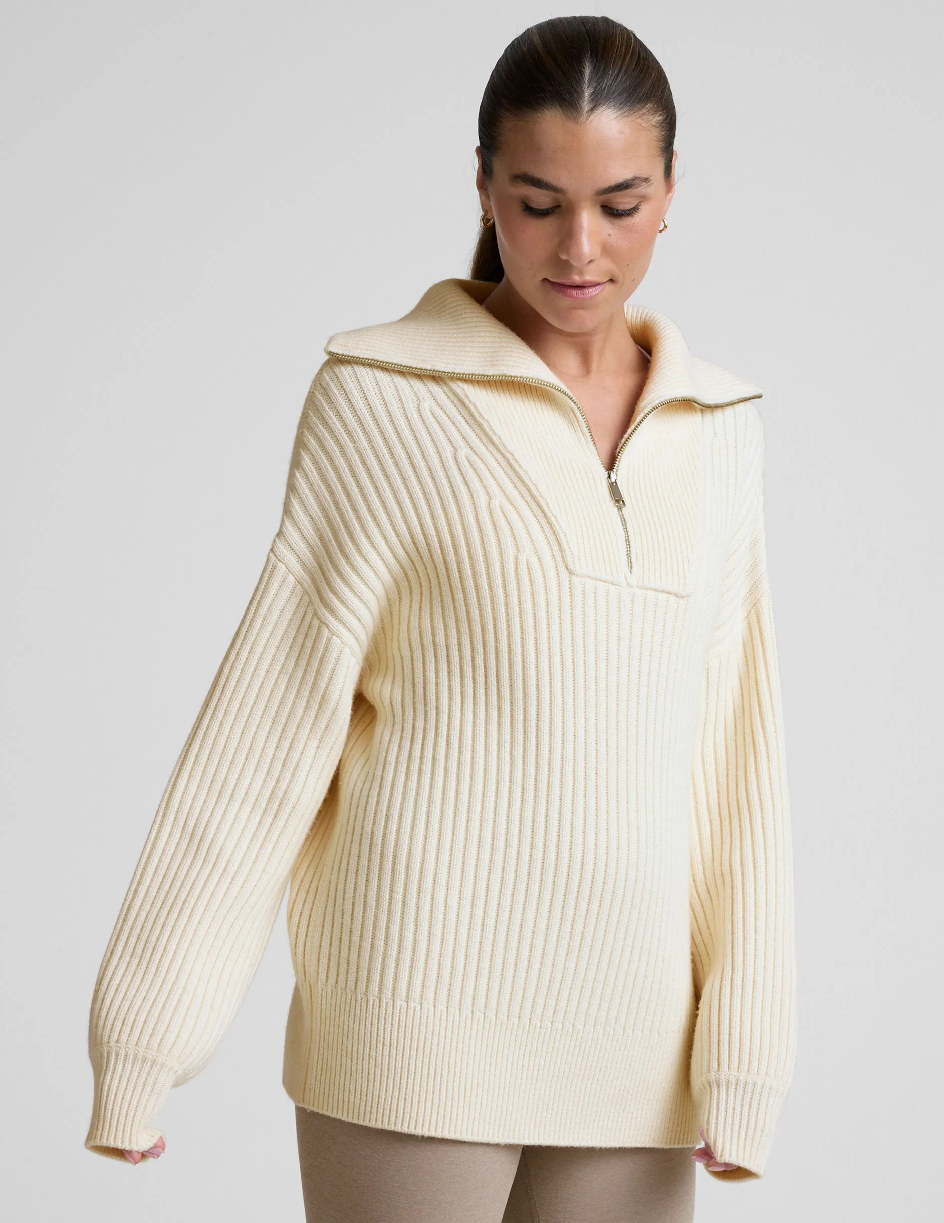 Wool Blend Collared Pullover sold by Beyond Yoga product image thumbnail 5