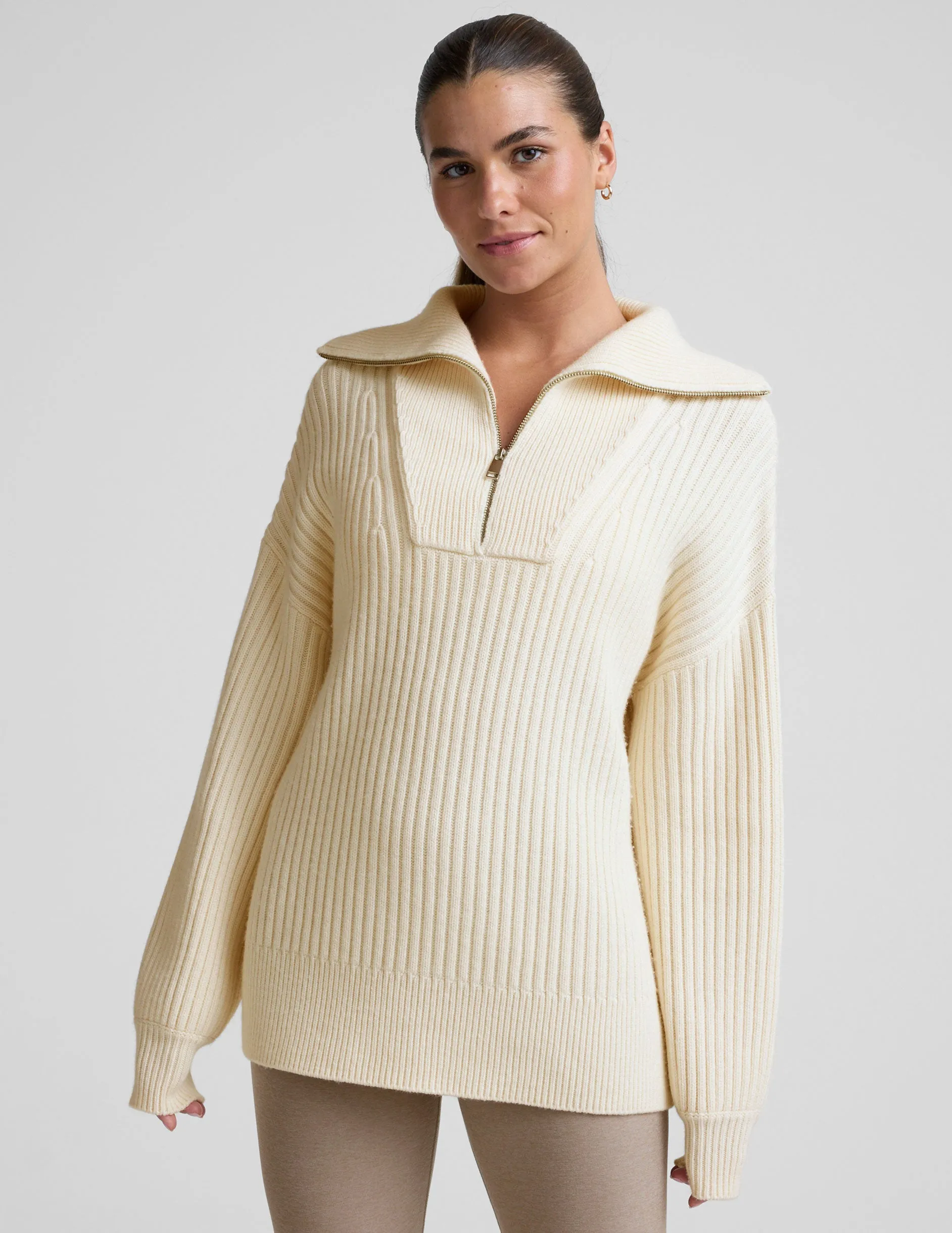 Wool Blend Collared Pullover sold by Beyond Yoga product image thumbnail 3