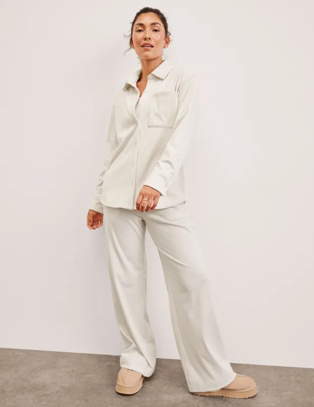 Breathe Easy Comfort Cord Button Up sold by Beyond Yoga