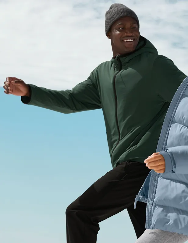In Flight Insulated Men's Hooded Jacket sold by Beyond Yoga