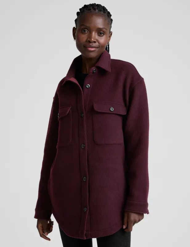 Insulated Wool Shirt Jacket sold by Beyond Yoga