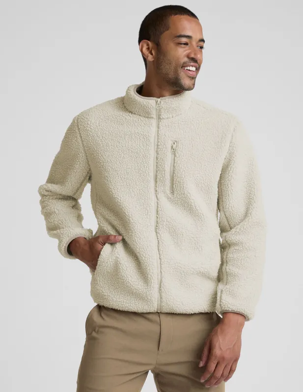 Boucle Fleece Men's Zip Jacket sold by Beyond Yoga