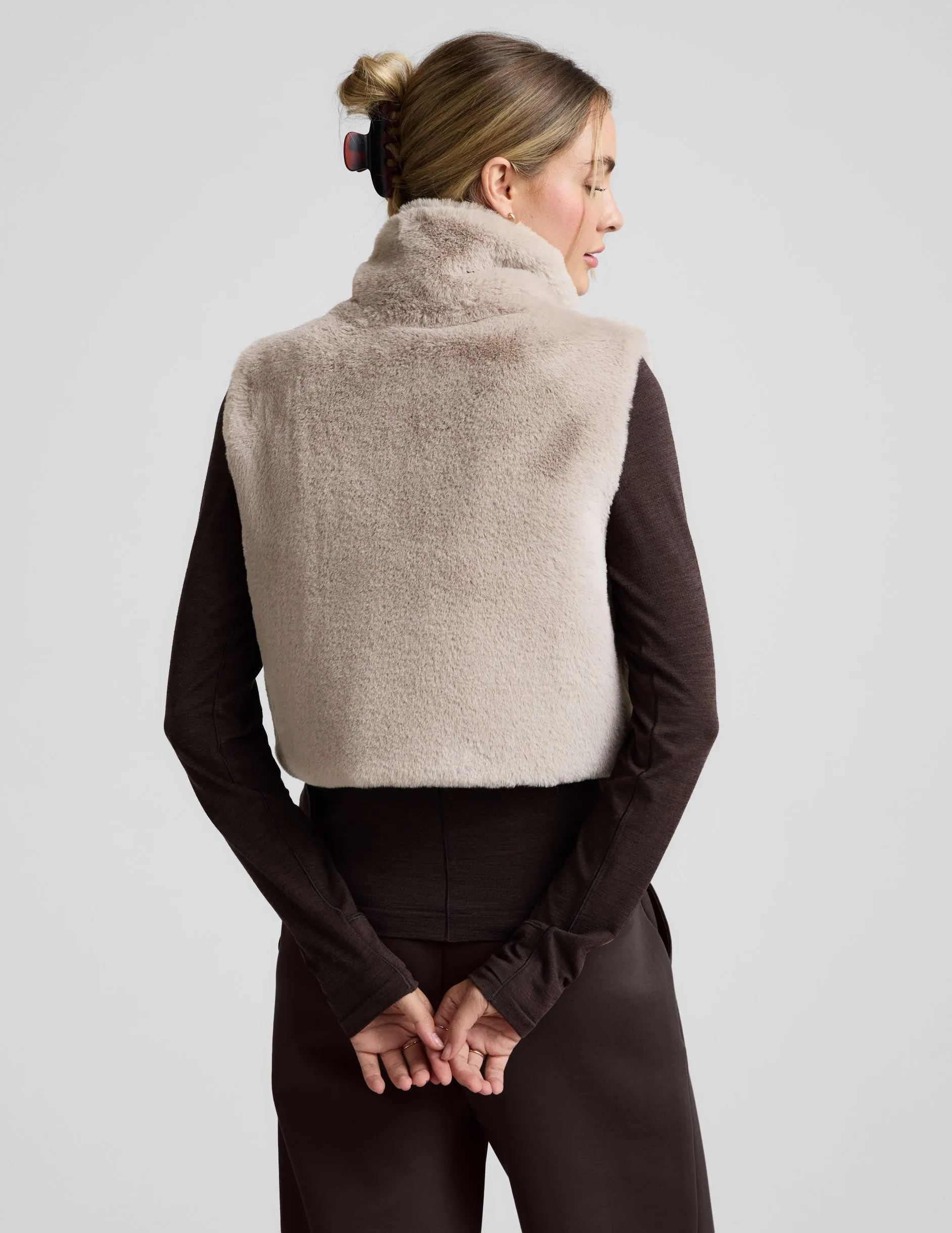 On The List Faux Fur Vest sold by Beyond Yoga product image thumbnail 4