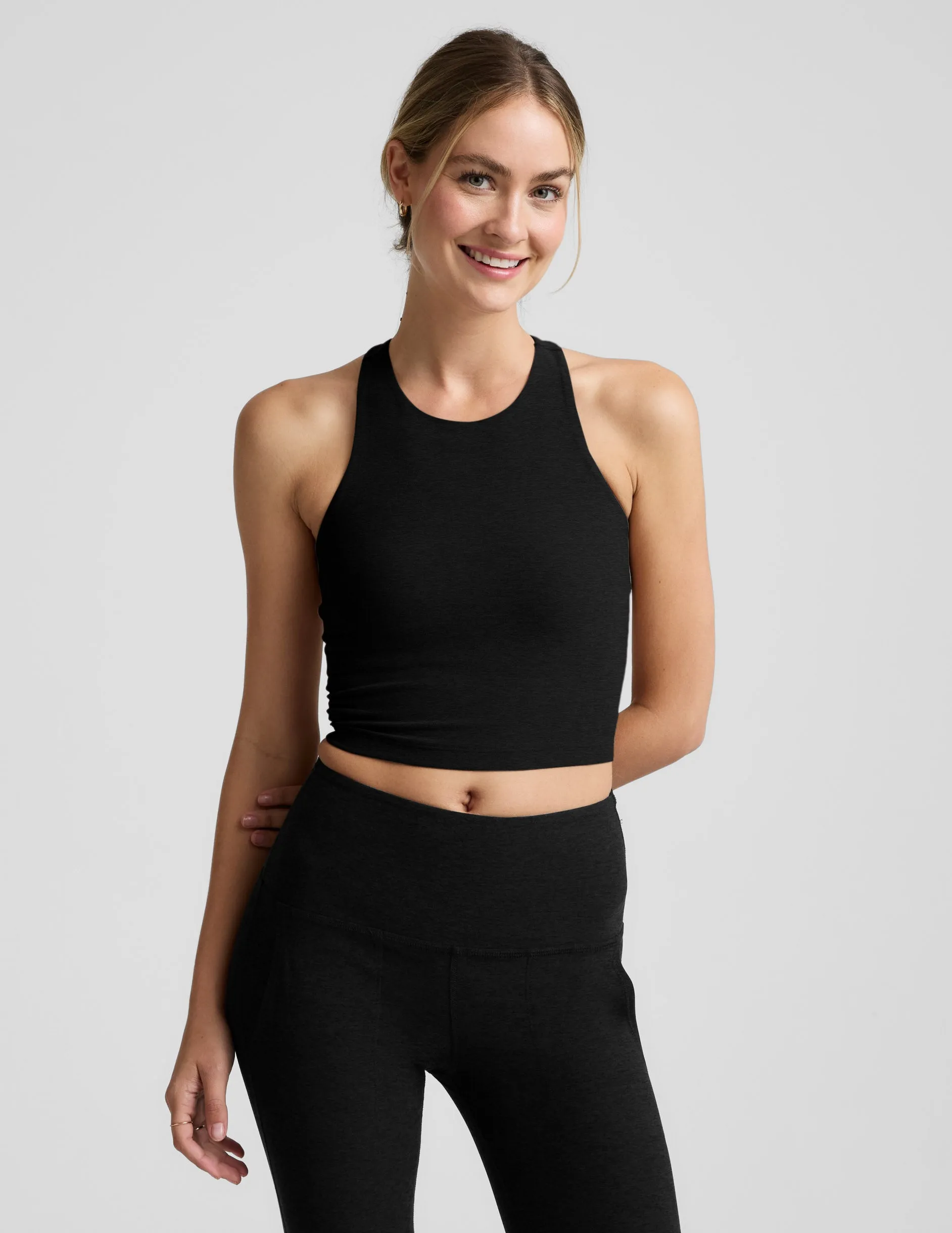 Spacedye High Neck Cropped Tank sold by Beyond Yoga