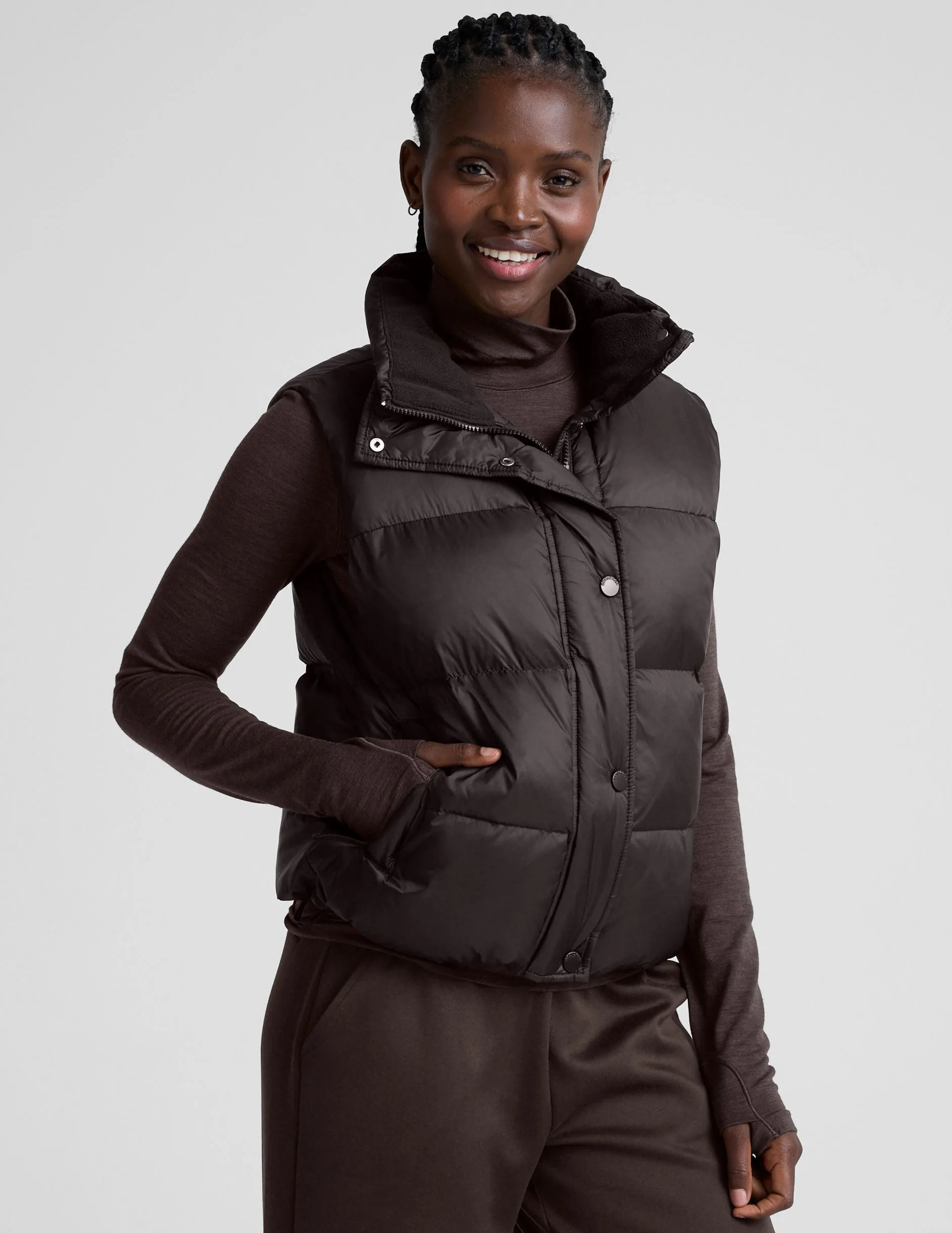Big Cozy Puffer Vest sold by Beyond Yoga