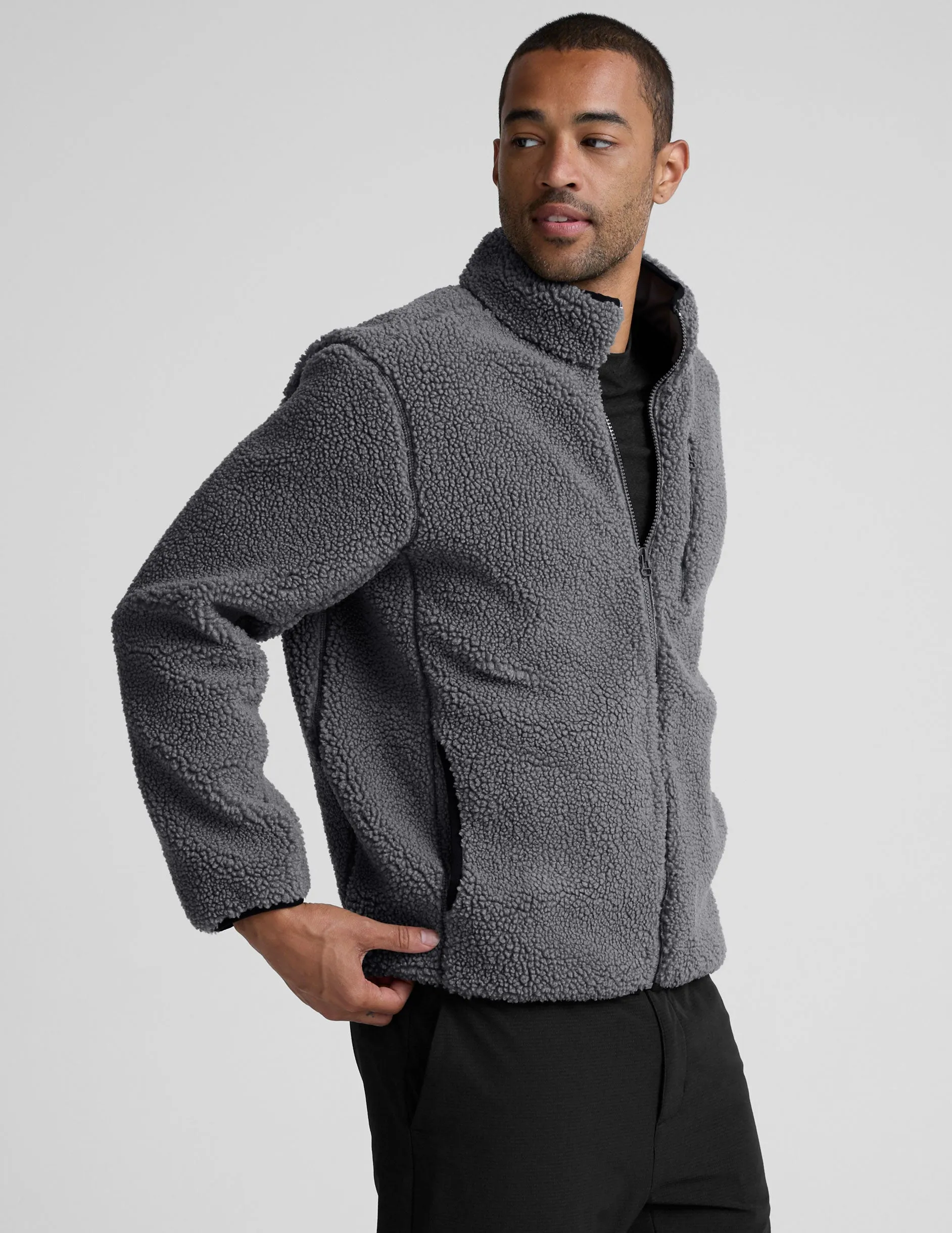 Boucle Fleece Men's Zip Jacket sold by Beyond Yoga product image thumbnail 3