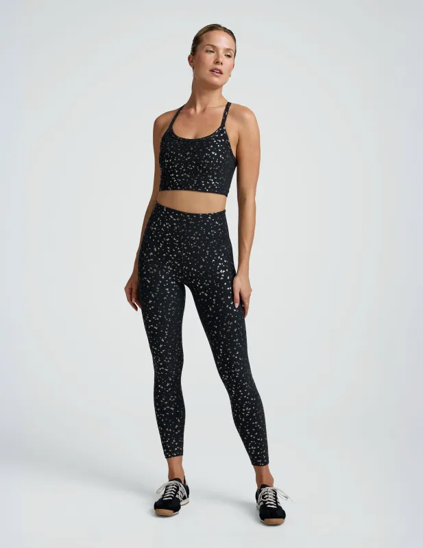 Black Gold Mini Moons SoftShine High Waisted Midi Legging sold by Beyond Yoga