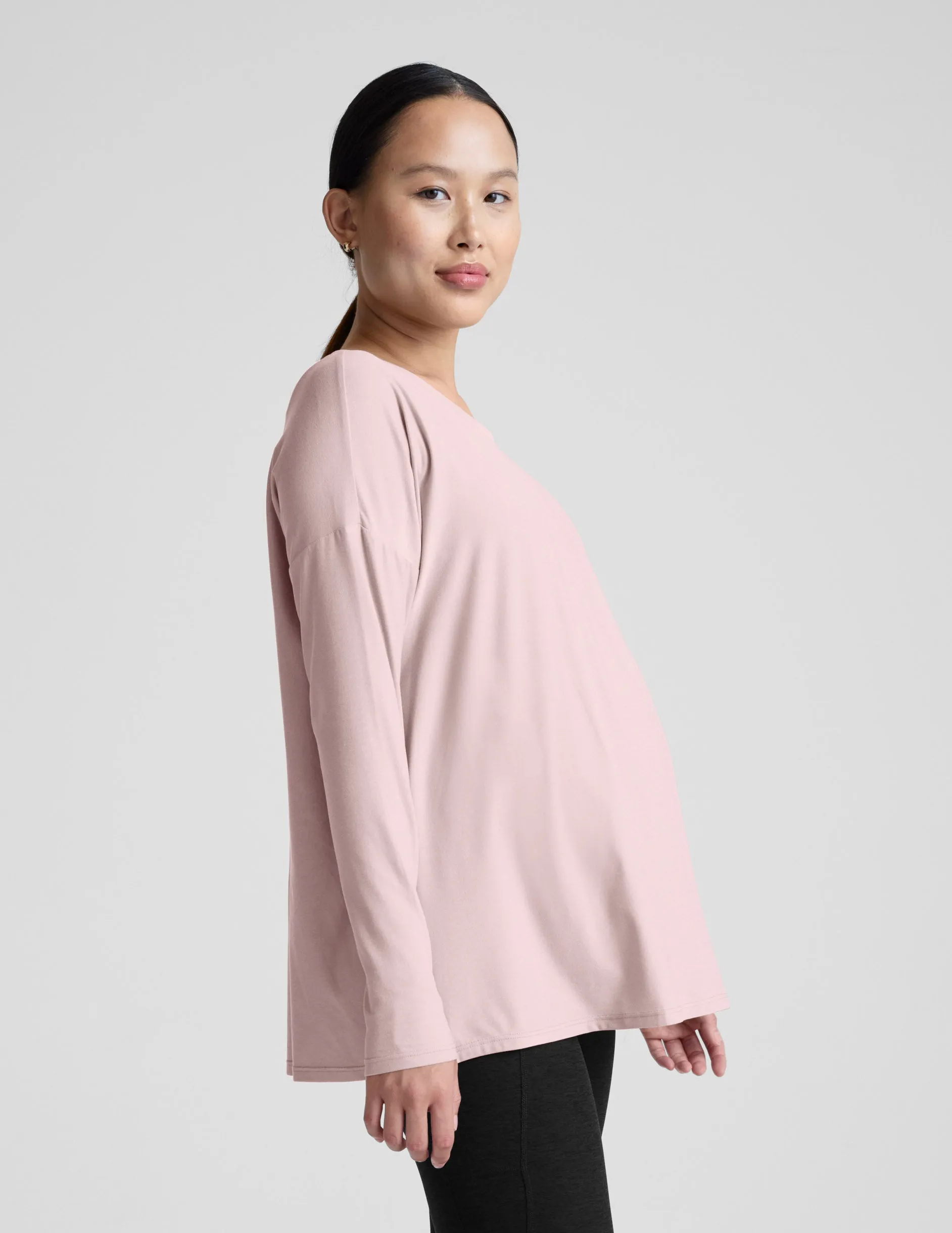 Featherweight Feels Like Home Long Sleeve Maternity Top sold by Beyond Yoga product image thumbnail 2
