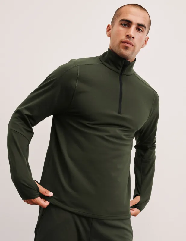 Pacer Fleece-Backed Men's Quarter Zip Pullover sold by Beyond Yoga
