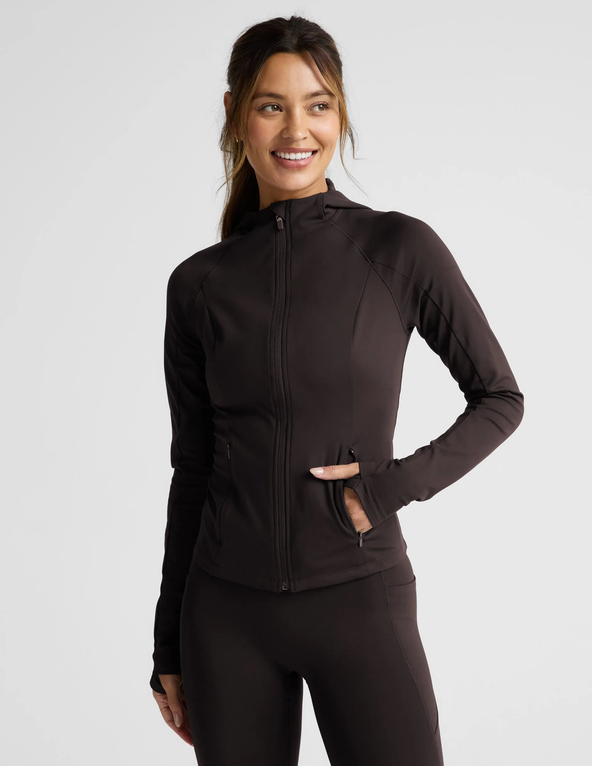 Pacer Fleece-Backed Full Zip Jacket sold by Beyond Yoga