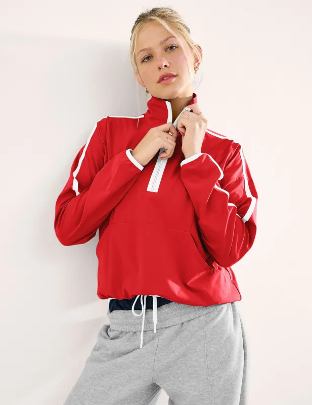 Stretch Woven Course Contrast Half Zip Pullover sold by Beyond Yoga