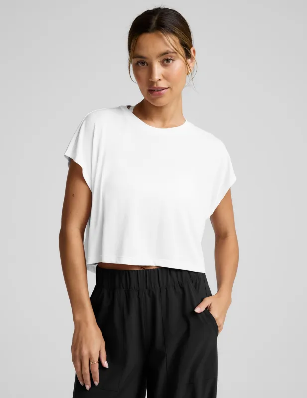 Studio Luxe Cropped Tee sold by Beyond Yoga