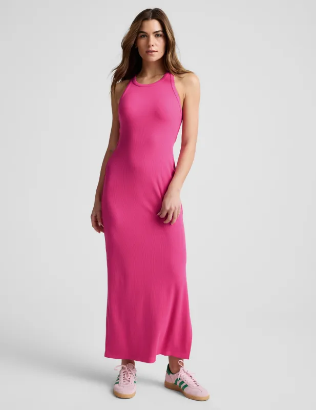 Ribbed High Neck Maxi Dress sold by Beyond Yoga