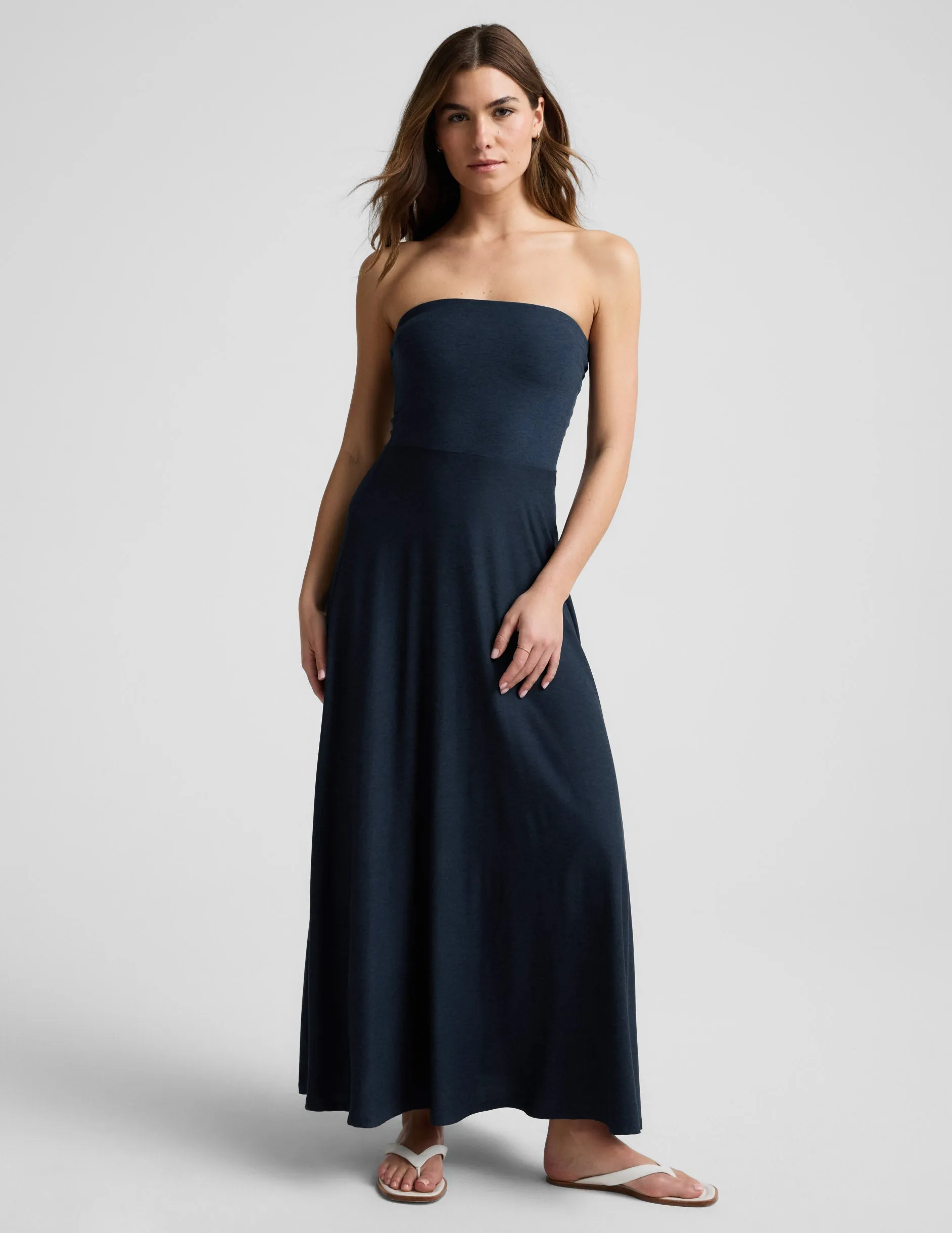 Featherweight Strapless Maxi Dress sold by Beyond Yoga