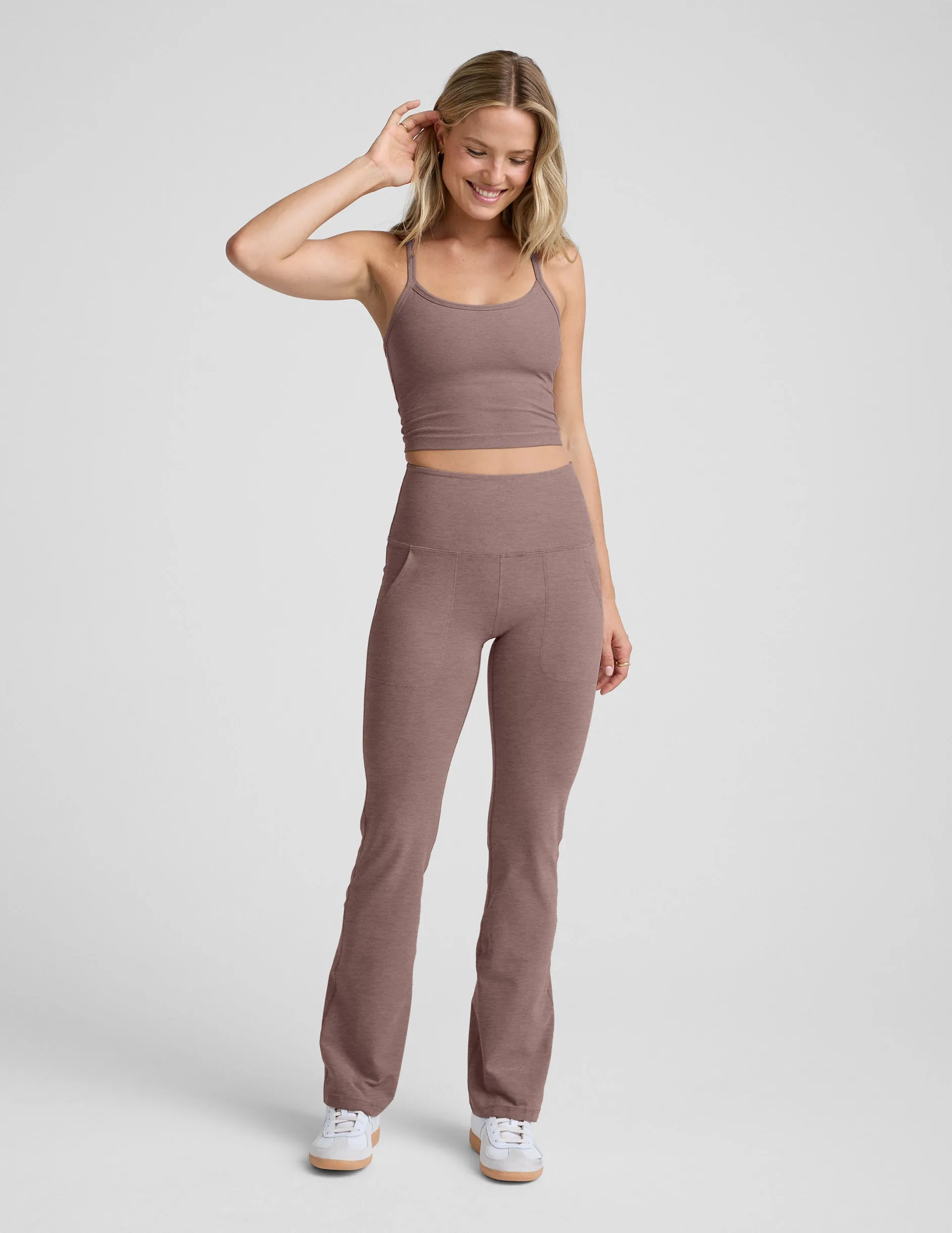Spacedye High Waisted Practice Pocket Bootcut Pant 31" sold by Beyond Yoga