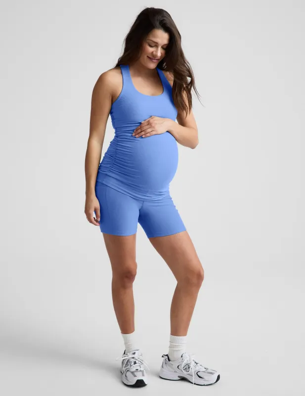 Spacedye Keep Pace 5" Maternity Pocket Biker Short sold by Beyond Yoga