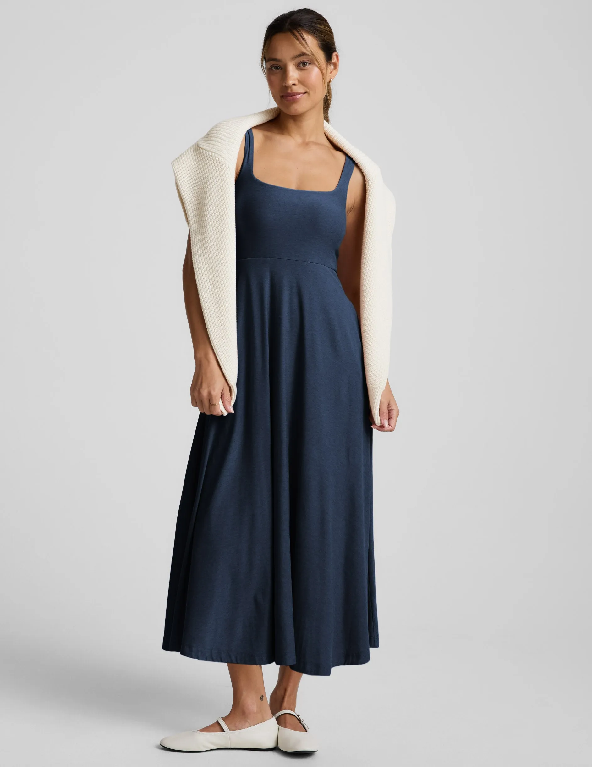 Featherweight At The Ready Square Neck Midi Dress sold by Beyond Yoga