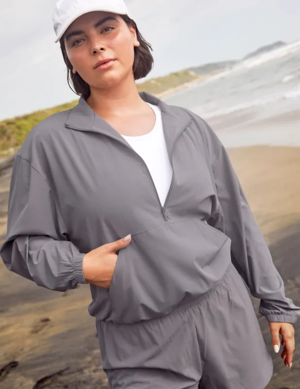 Stretch Woven In Stride Half Zip Pullover sold by Beyond Yoga