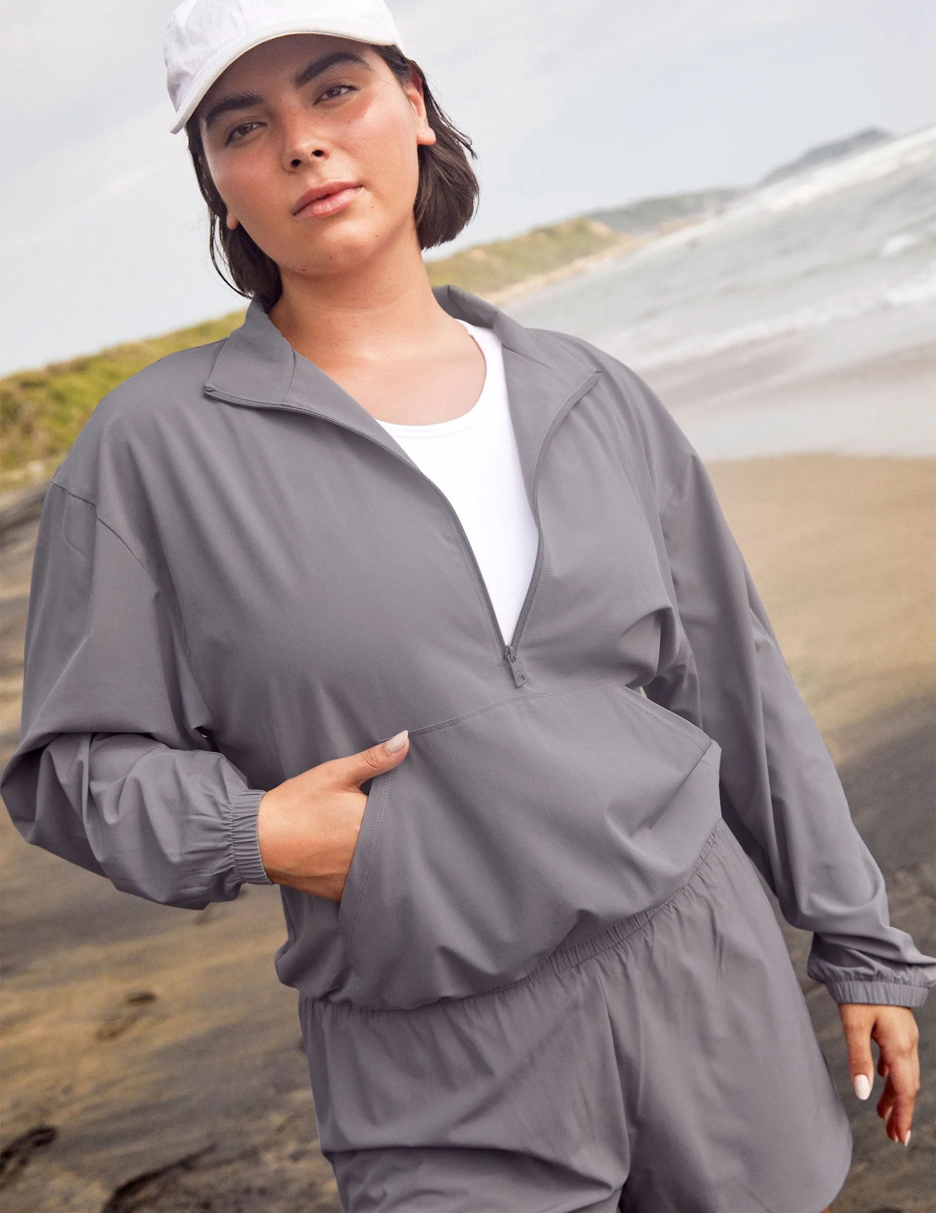 Stretch Woven In Stride Half Zip Pullover sold by Beyond Yoga