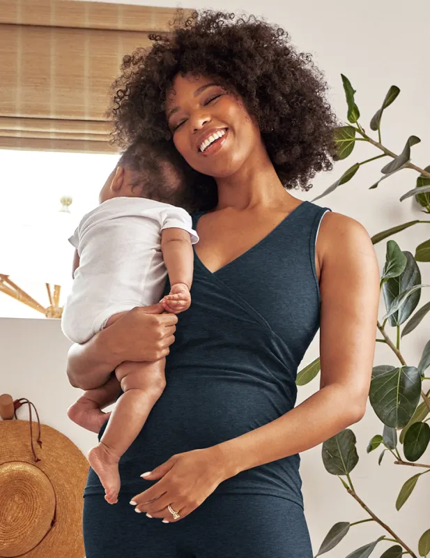 Featherweight Easy Access Nursing Crossover Tank made by Beyond Yoga