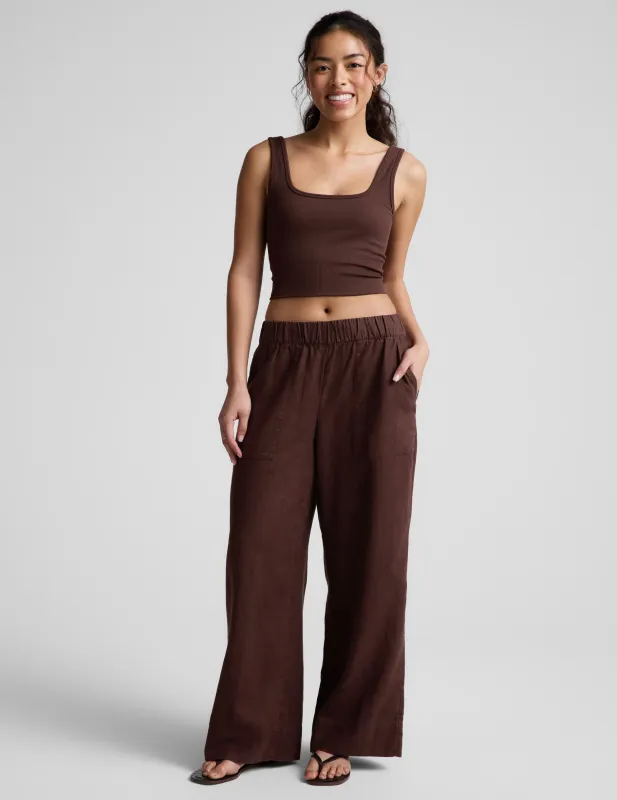SoftWash Linen Easy Wide Leg Pant 31" made by Beyond Yoga