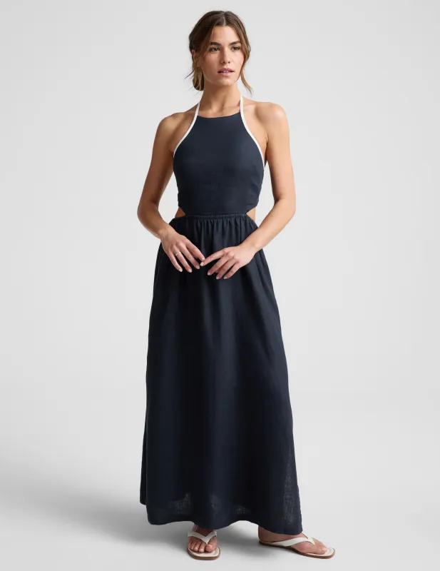 SoftWash Linen Halter Dress made by Beyond Yoga