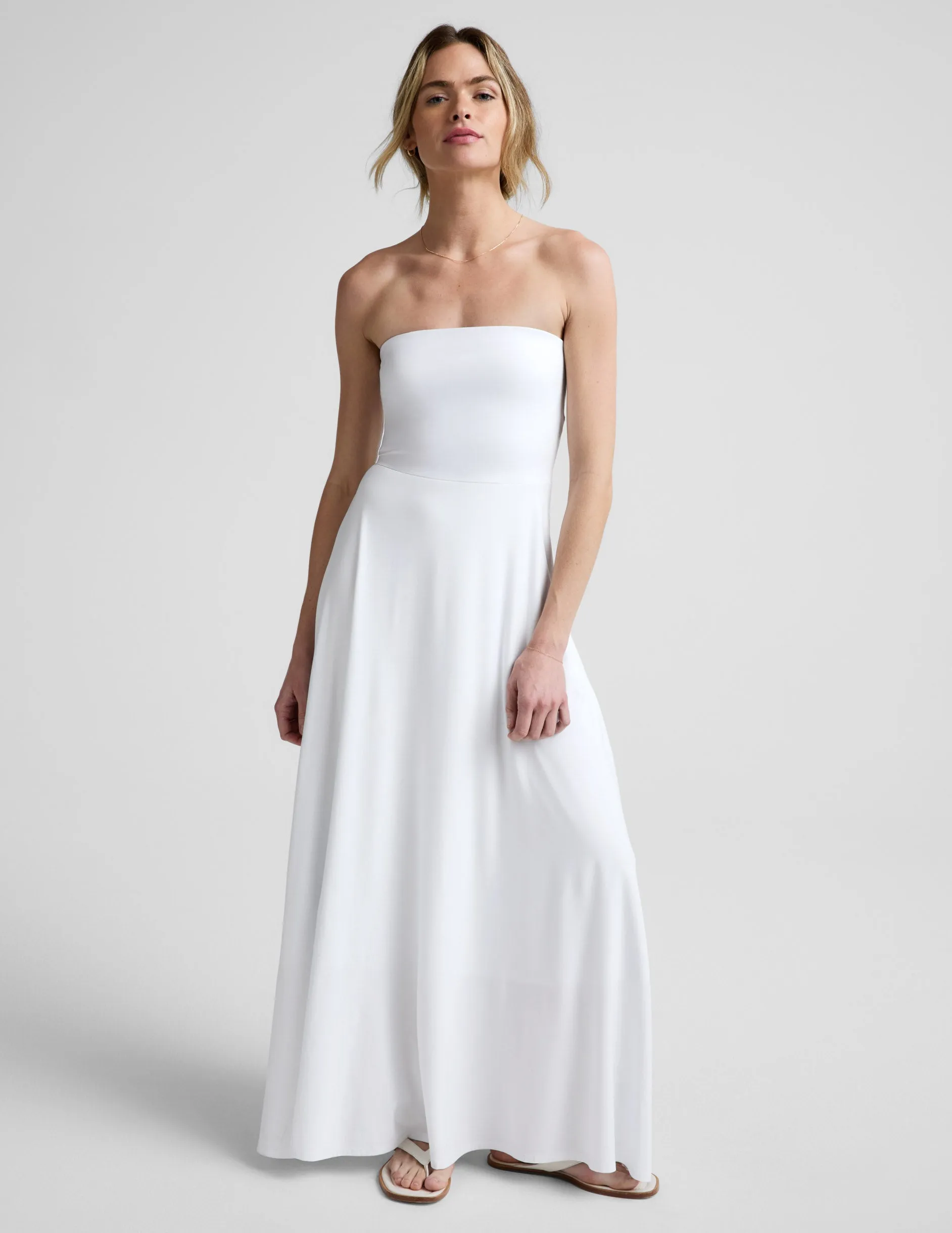 Featherweight Strapless Maxi Dress sold by Beyond Yoga