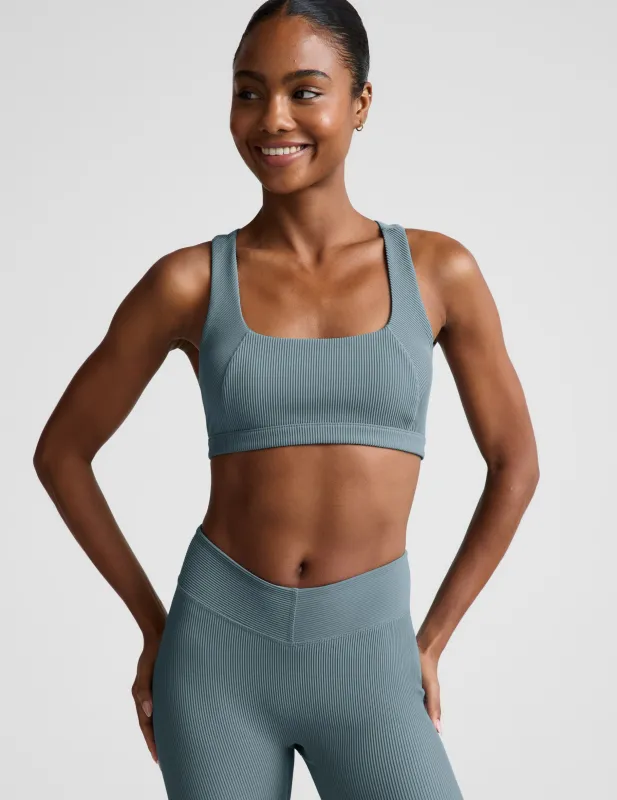 Impulse Ribbed Scoop Neck Bra made by Beyond Yoga
