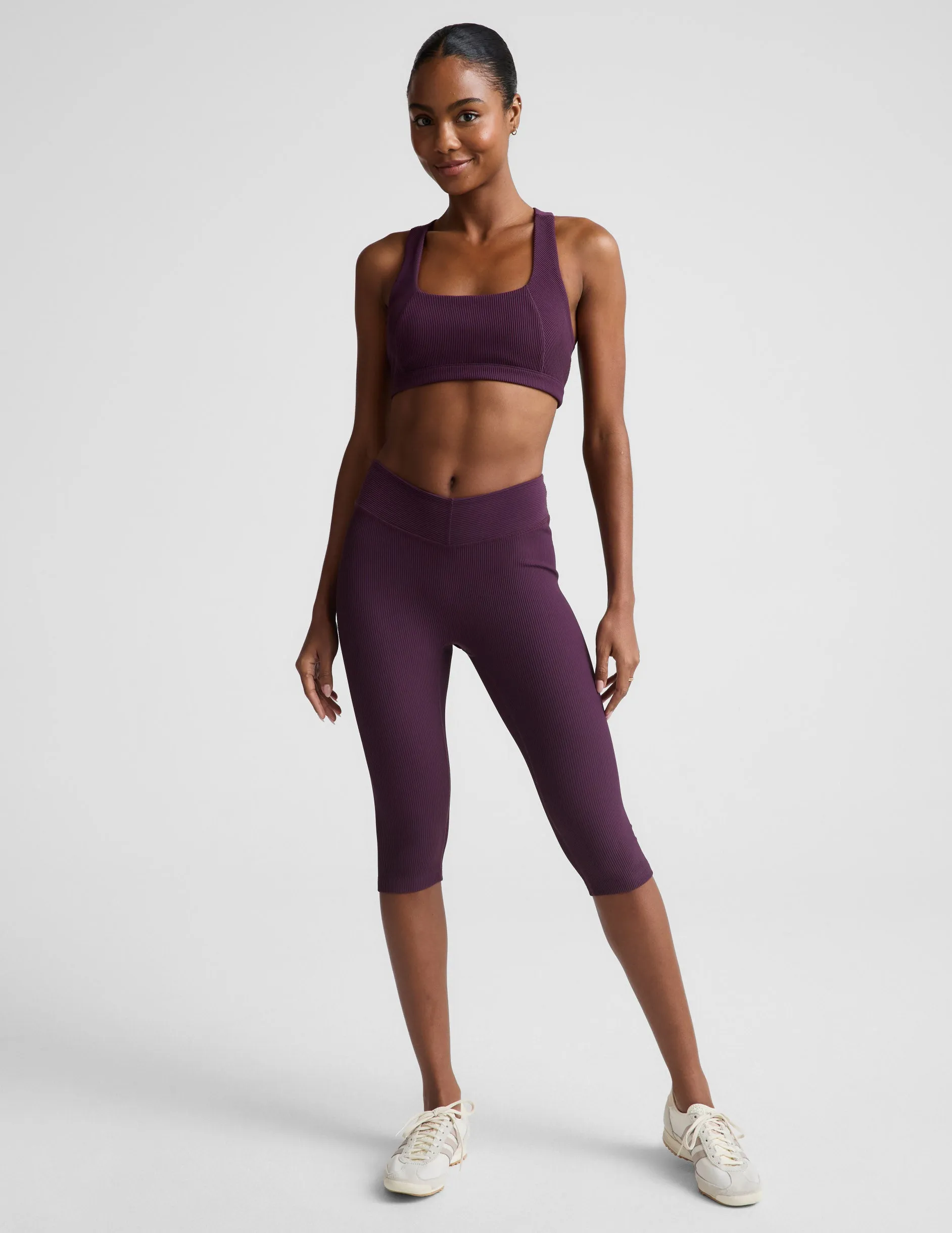 Impulse Ribbed V-Waist Pedal Pusher Legging sold by Beyond Yoga