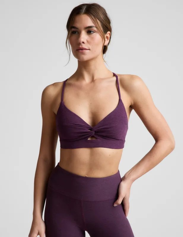 Spacedye™ Twist Front Strappy Bra made by Beyond Yoga