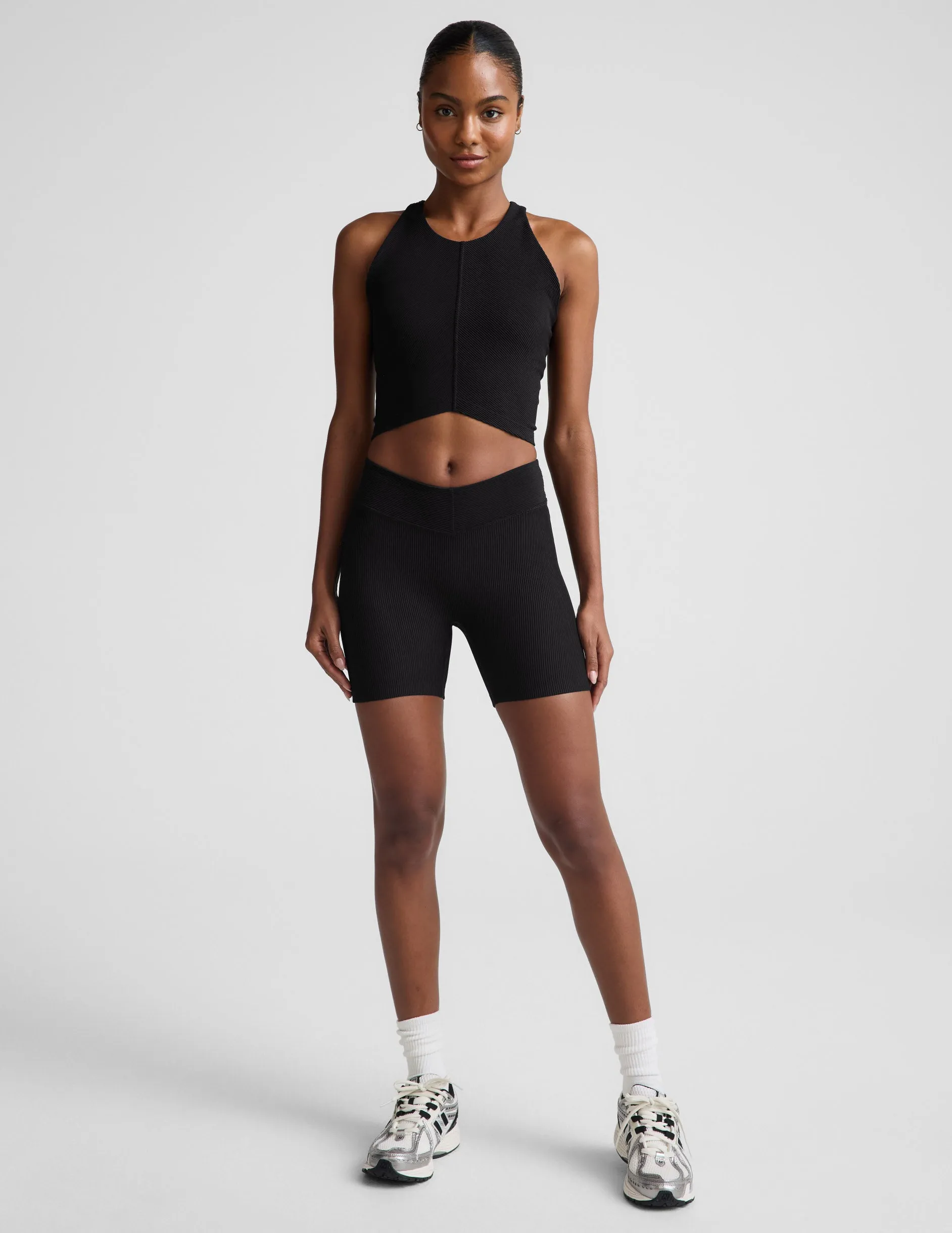 Impulse Ribbed V-Waist 5" Biker Short sold by Beyond Yoga