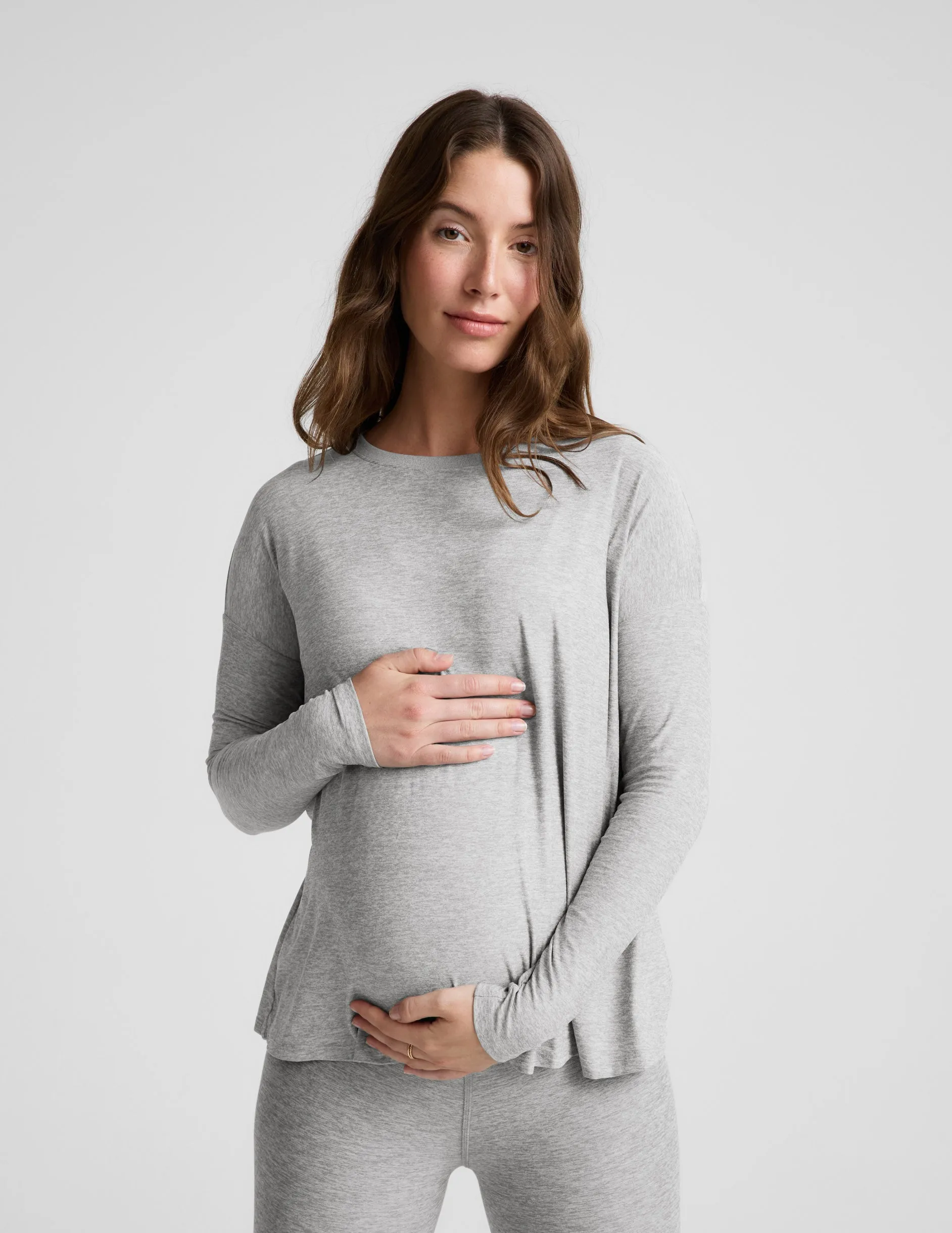 Featherweight Feels Like Home Long Sleeve Maternity Top sold by Beyond Yoga product image thumbnail 2