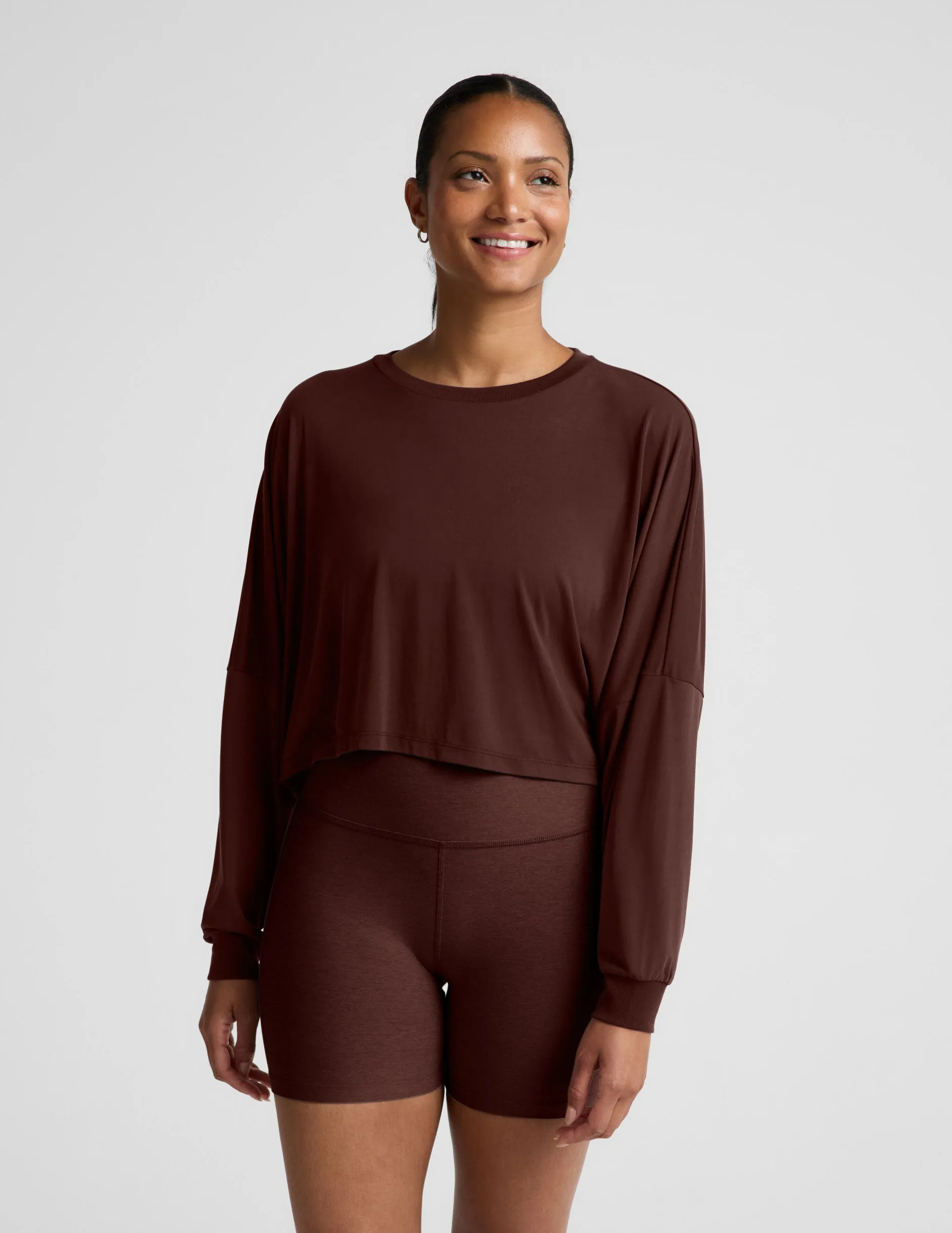 Studio Luxe Cropped Long Sleeve Tee sold by Beyond Yoga product image thumbnail 2