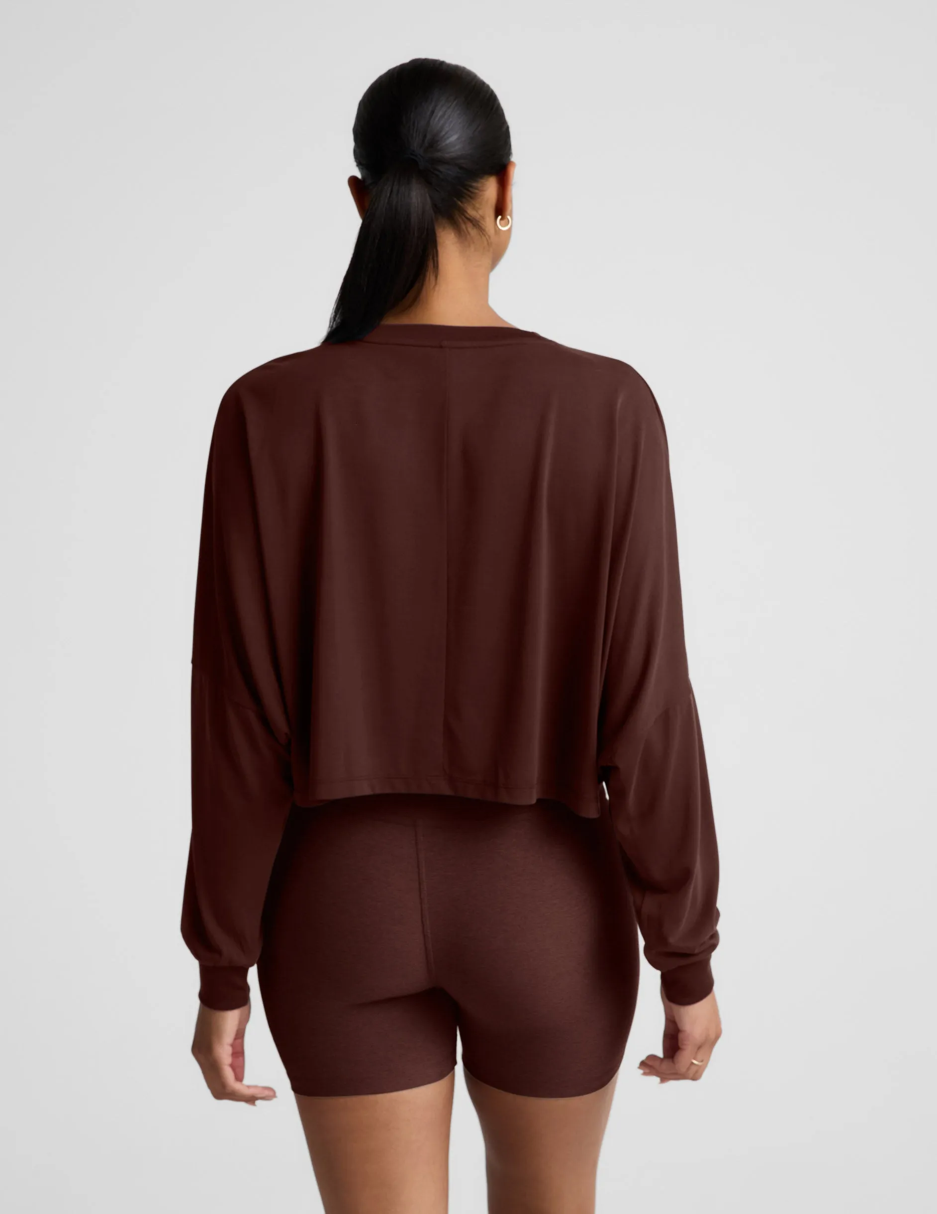 Studio Luxe Cropped Long Sleeve Tee sold by Beyond Yoga product image thumbnail 3