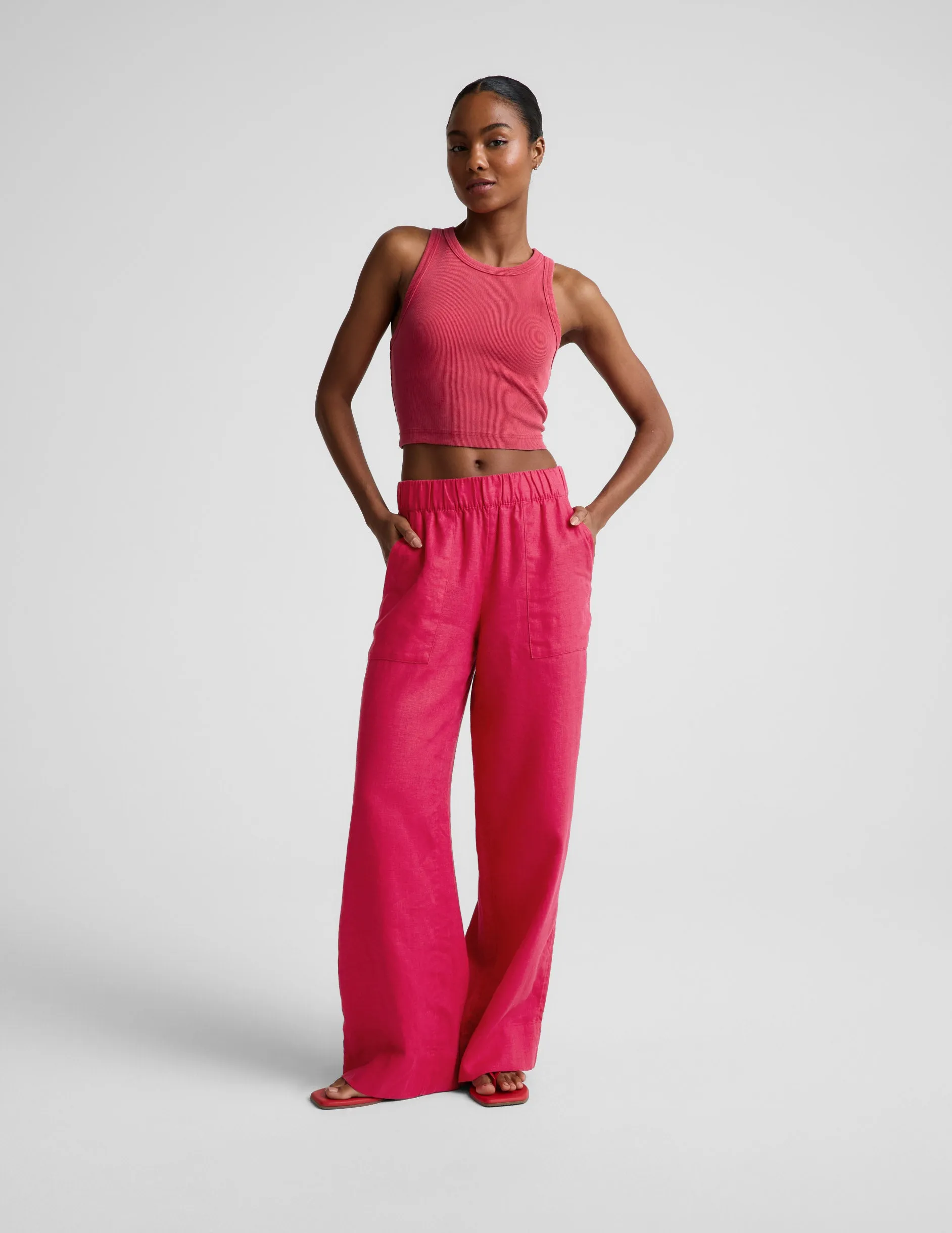 SoftWash Linen Easy Wide Leg Pant 31" sold by Beyond Yoga