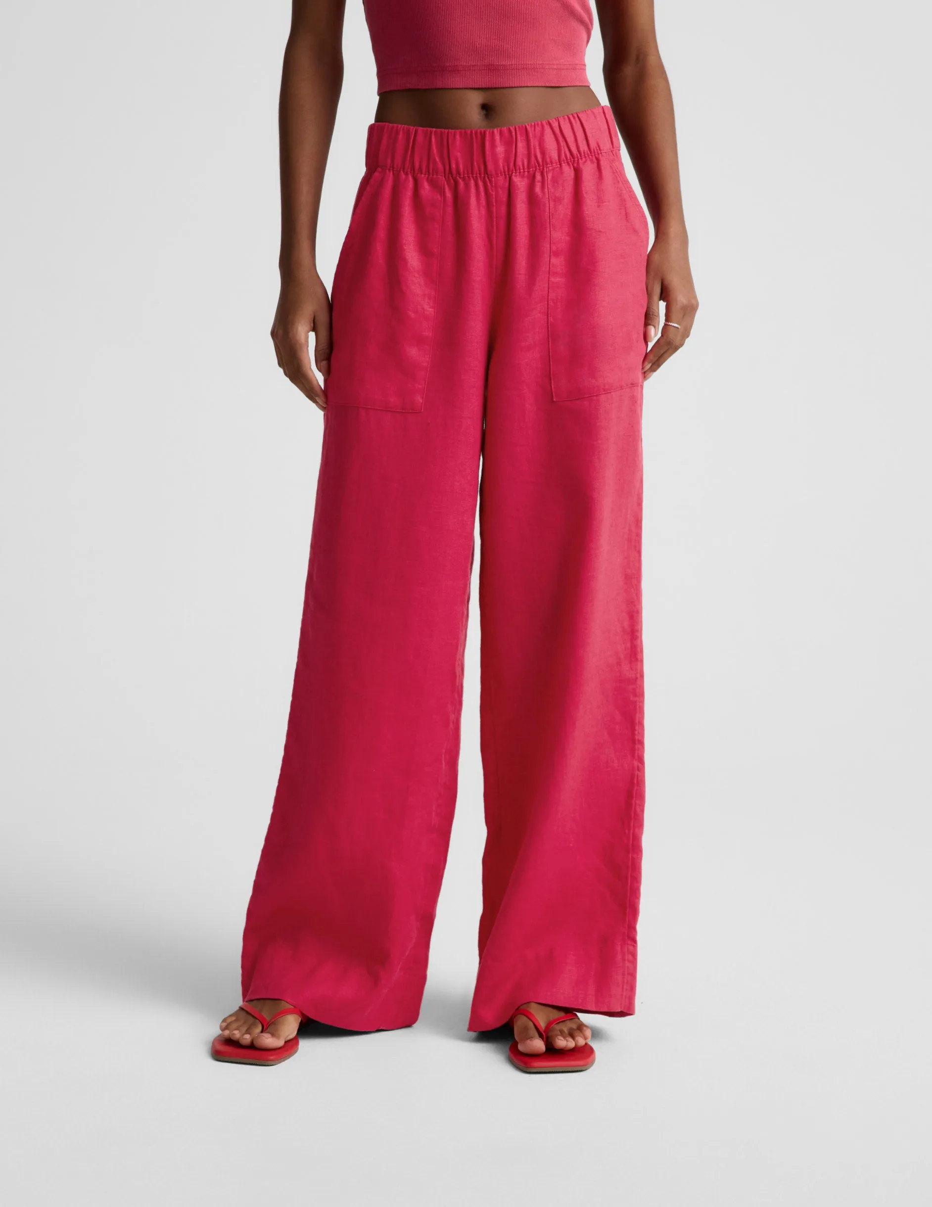 SoftWash Linen Easy Wide Leg Pant 31" sold by Beyond Yoga product image thumbnail 4
