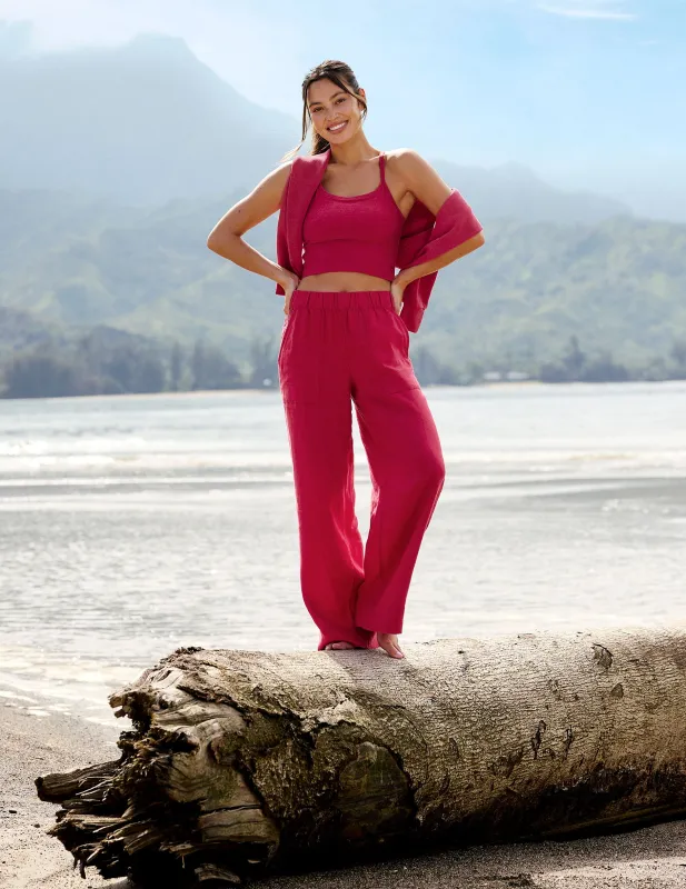 SoftWash Linen Easy Wide Leg Pant 29" made by Beyond Yoga