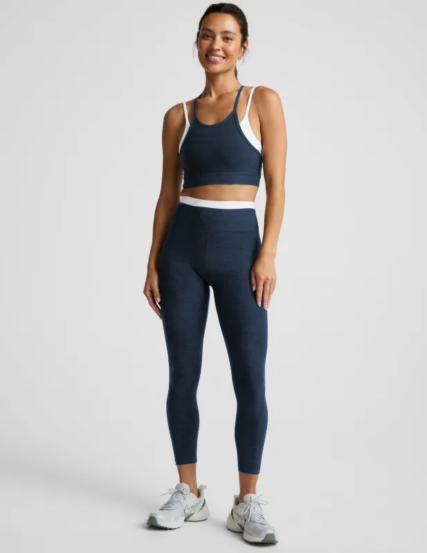 Spacedye™ Layered High Waisted Midi Legging made by Beyond Yoga
