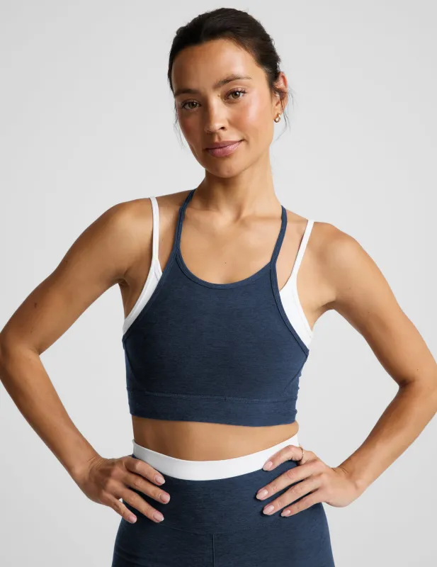 Spacedye™ Layered Long Line Bra made by Beyond Yoga
